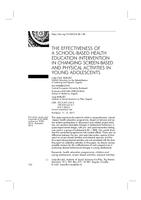 The Effectivness of School-Based Health Education Intervention in Changing Screen-Based and Physical Activities in Young Adolescents