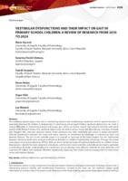 Vestibular dysfunctions and their impact on gait in primary school children: a review of research from 2010 to 2024