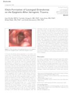 Chain Formation of Laryngeal Granulomas 
on the Epiglottis After Iatrogenic 
Trauma