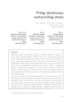 prikaz prve stranice dokumenta Prilog istraživanju nastavničkog stresa