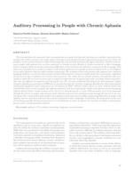 prikaz prve stranice dokumenta Auditory Processing in People with Chronic Aphasia